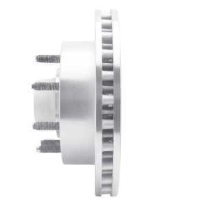 Ford F-350 Super Duty Brake Rotor (1) - Front Left - R1 Concepts - Drilled & Slotted - Silver - `99-`02